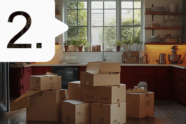 Telford Removals Company packing materials and boxes ready for the move